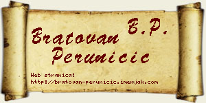 Bratovan Peruničić vizit kartica